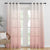 Meta 03 Ombre Shilo Pink Linen Sheer Curtain Set of 2 -(Meta03)
