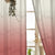 Meraki 3 Ombre Watermelon Red Shimmer Sheer Curtain Set Of 2 - (Meraki3)
