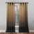 Meraki 4 Ombre Metal Black Shimmer Sheer Curtain Set Of 2 - (Meraki4)
