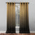 Meraki 5 Ombre Coffee Brown Shimmer Sheer Curtain Set Of 2 - (Meraki5)