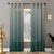 OP 06 Ombre Metal Saurus Green Sheer Curtain Set Of 2 -(DSOP06)