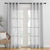 Elegant Plain Print Sheer Semi Transparent Curtain - Set of 2 -PLINENSHEERWHT
