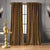 Jacquard Coffee Brown Room Darkening Curtain Set Of 2 -(DSRegalBands37)