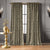 Jacquard Dark Vanilla Beige Room Darkening Curtain Set Of 2 -(DSWhisper15)