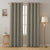 Sand Grey Micro Poly 100% Blackout Noise Reduction Thermal Insulation Curtain Set of 2 - (SandGrey4PASS)