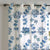 Elegant Floral Print Sheer Semi Transparent Curtain - Set of 2 -DS19C1
