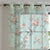 Elegant Floral Print Sheer Semi Transparent Curtain - Set of 2 -DS207A
