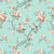 Elegant Floral Print Sheer Semi Transparent Curtain - Set of 2 -DS207A