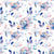 Elegant Floral Print Sheer Semi Transparent Curtain - Set of 2 -DS72A