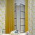 Elegant Floral & Ombre Print Combination Room Darkening Curtains - Set Of 4 Door Curtain (133ALINES3) - Yellow & Cream