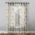 Elegant Floral Print Sheer Semi Transparent Curtain - Set of 2 -DS260A1