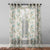 Elegant Floral Print Sheer Semi Transparent Curtain - Set of 2 -DS427C