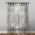 Elegant Coral Print Sheer Semi Transparent Curtain - Set of 2 -DS500B