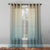 Elegant Ombre Print Sheer Semi Transparent Curtain - Set of 2 -FRDM1