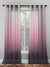 Elegant Ombre Print Sheer Semi Transparent Curtain - Set of 2 -OFC15