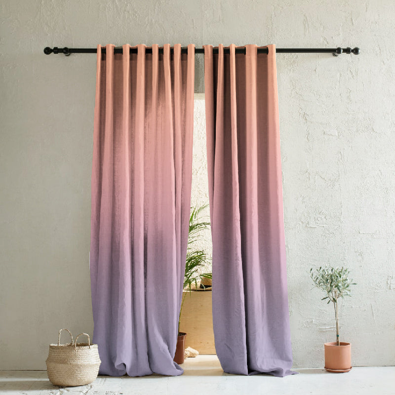 Buy Ombre 19 Orange Room Darkening Curtains Online | Drape Story ...