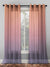 Elegant Ombre Print Sheer Semi Transparent Curtain - Set of 2 -OMBRE19