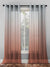 Elegant Ombre Print Sheer Semi Transparent Curtain - Set of 2 -UTSV5